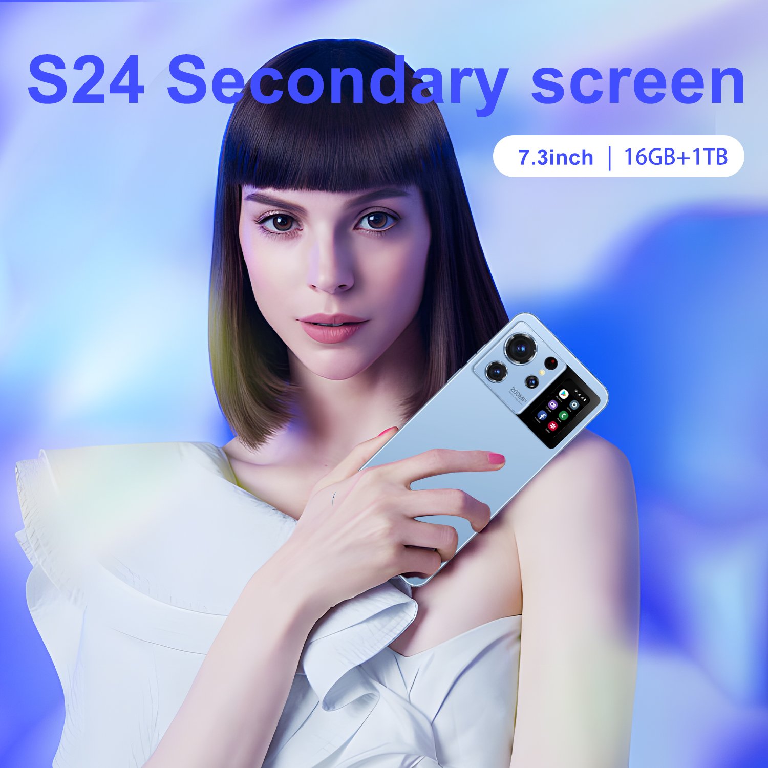 Original S24 Ultra cellphone 7.3Inch Large Screen Android 13.0 Dual SIM Card Mobile Phone 16GB+1TB 4G5G smartphnoes